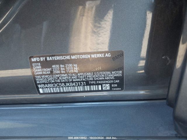 WBA8B3C58JK843131 BMW 340i