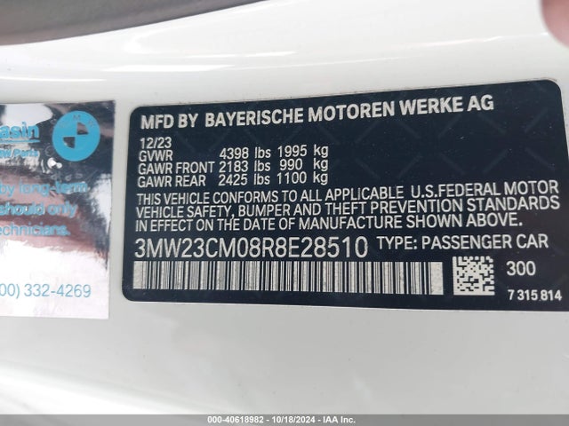 3MW23CM08R8E28510 BMW 230 I