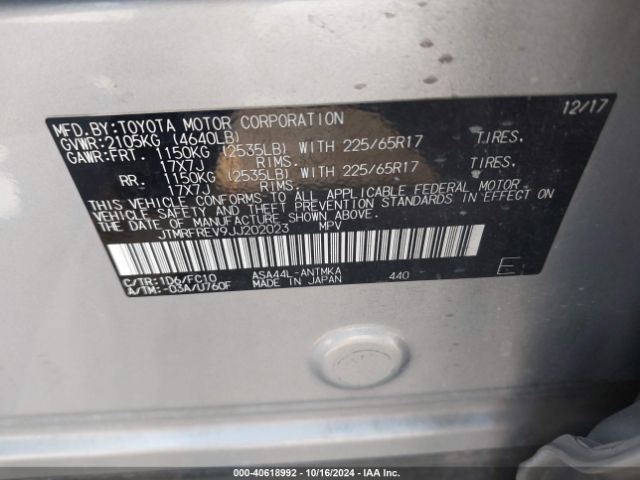 JTMRFREV9JJ202023 Toyota Rav4 Adventure/xle