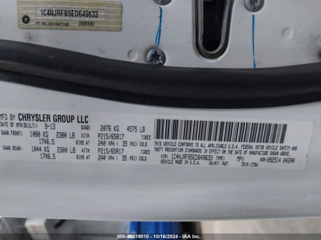 1C4NJRFB5ED649633 Jeep Patriot Latitude
