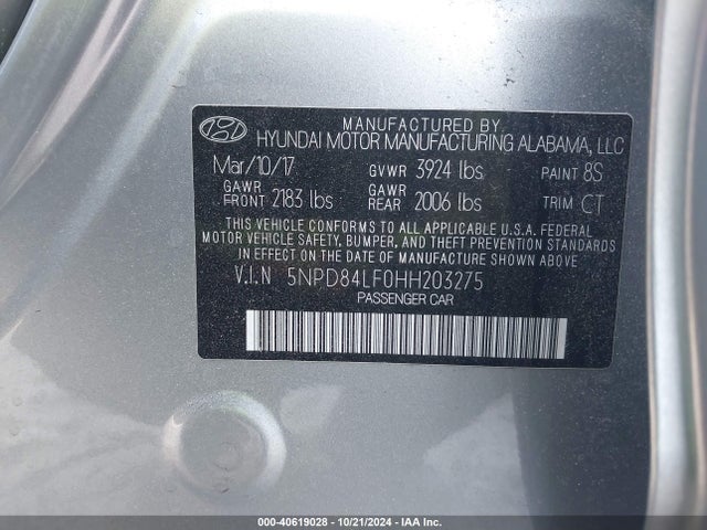 Hyundai Elantra Value Edition 2017 5NPD84LF0HH203275 Image 9