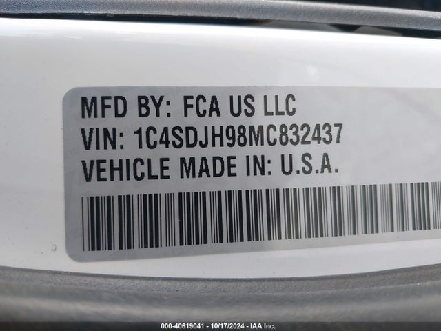 Dodge Durango Srt Hellcat Awd 2021 1C4SDJH98MC832437 Image 9