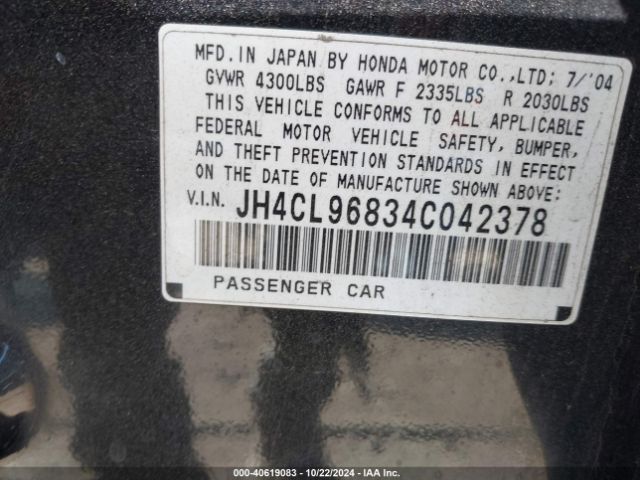 2004 ACURA TSX JH4CL96834C042378 Photo 8