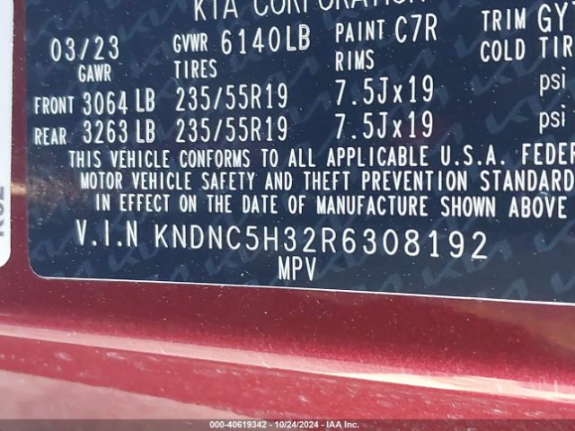 KNDNC5H32R6308192 KIA Carnival Mpv Ex