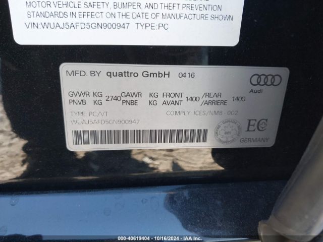 WUAJ5AFD5GN900947 Audi S8 4.0t Plus