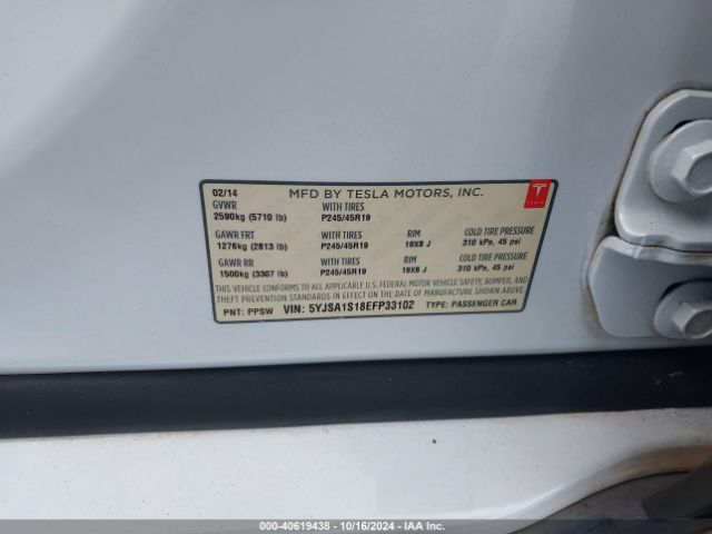 5YJSA1S18EFP33102 Tesla MODEL S