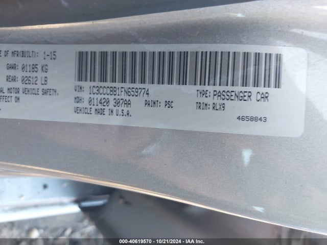 1C3CCCBB1FN659774 Chrysler 200 S