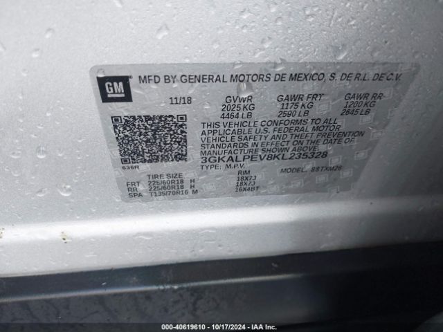 3GKALPEV8KL235328 GMC Terrain Slt