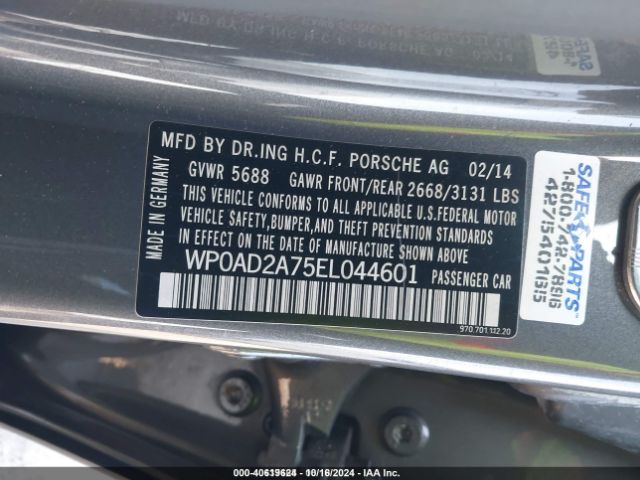 WP0AD2A75EL044601 Porsche Panamera E-hybrid S