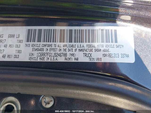 RAM 1500 Express  4x4 6'4 Box 2018 1C6RR7FG1JS246708 Image 9