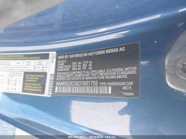 2013 MINI HARDTOP WMWSU3C56DT681756 Photo 8