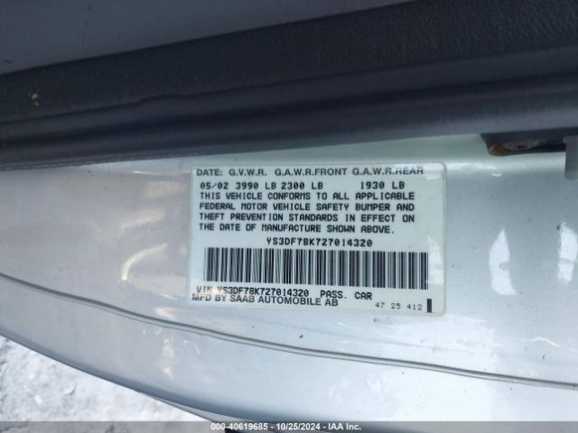 2002 SAAB 9-3 YS3DF78K727014320 Photo 8