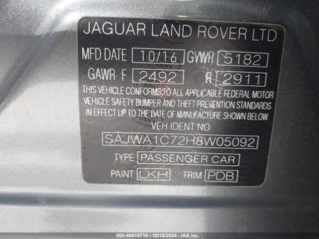 SAJWA1C72H8W05092 Jaguar Xj R-sport
