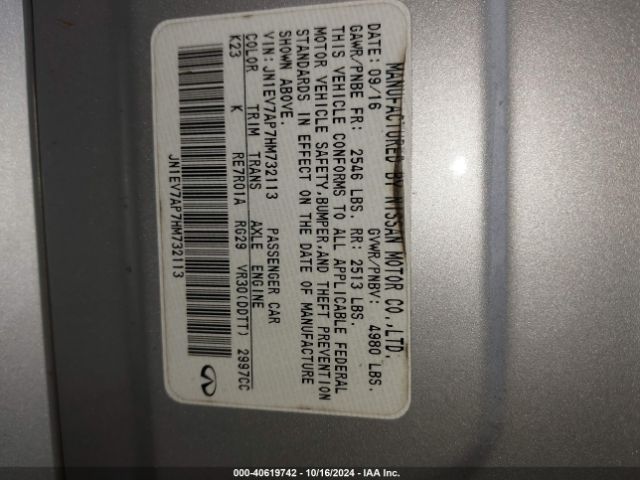 JN1EV7AP7HM732113 Infiniti Q50 3.0t Premium