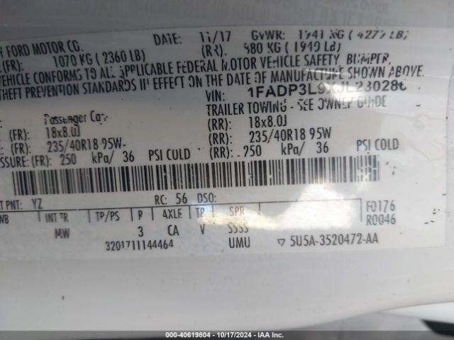 1FADP3L9XJL230286 Ford FOCUS ST