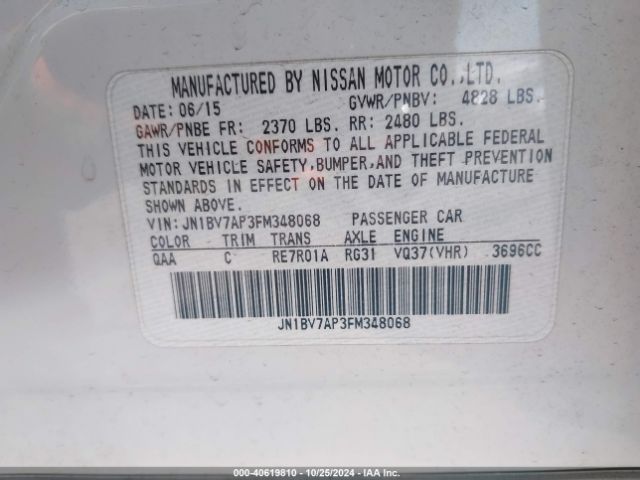 JN1BV7AP3FM348068 Infiniti Q50 Premium