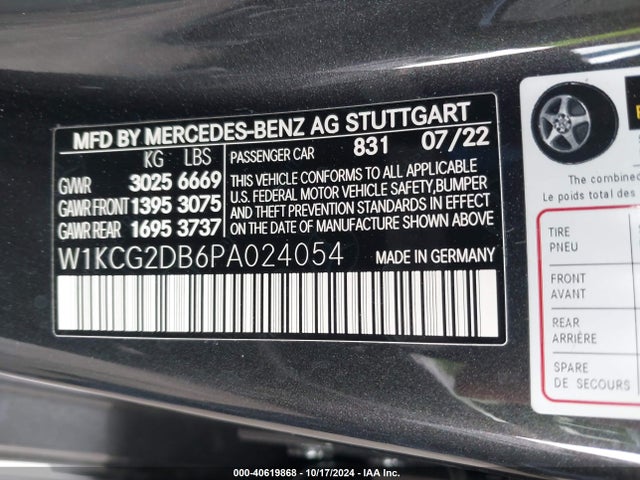W1KCG2DB6PA024054 Mercedes-Benz EQS 450+