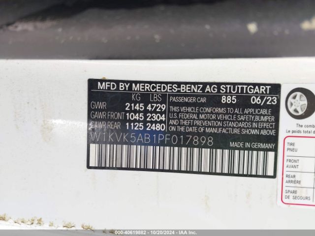 2023 MERCEDES-BENZ AMG SL 43 W1KVK5AB1PF017898 Photo 8