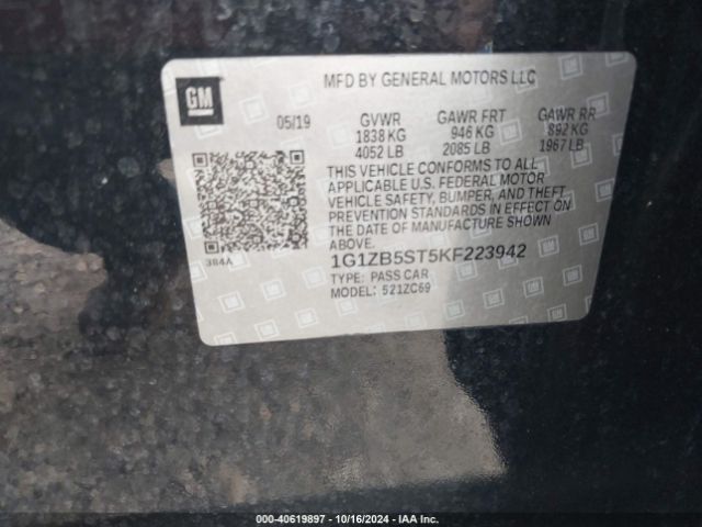 1G1ZB5ST5KF223942 Chevrolet Malibu 1ls