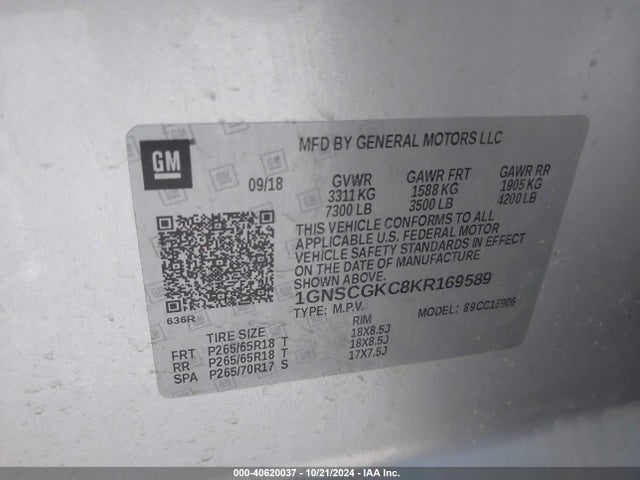 Chevrolet Suburban Ls 2019 1GNSCGKC8KR169589 Image 9