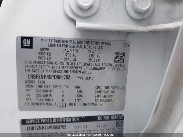 LRBFZNR46PD069702 Buick Envision Essence Fwd