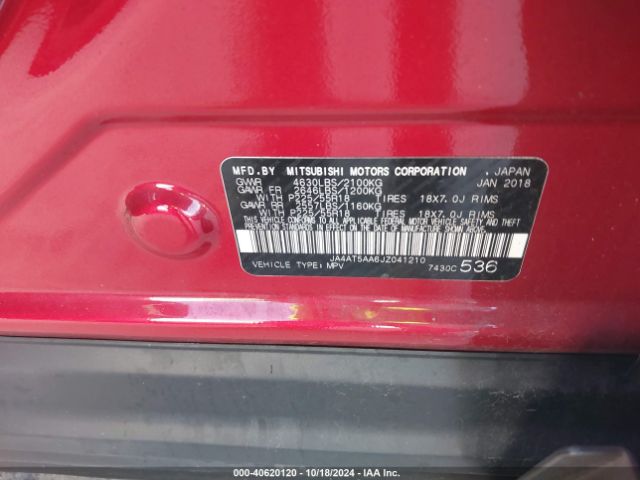 JA4AT5AA6JZ041210 Mitsubishi Eclipse Cross Sel