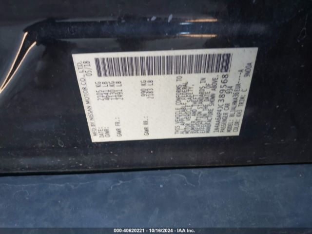 1N4AA6AP4JC389568 Nissan Maxima 3.5 Platinum