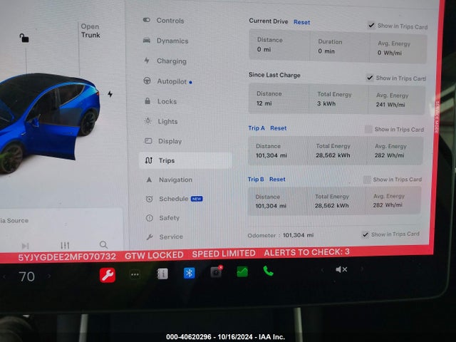2021 TESLA MODEL Y 5YJYGDEE2MF070732 Photo 6