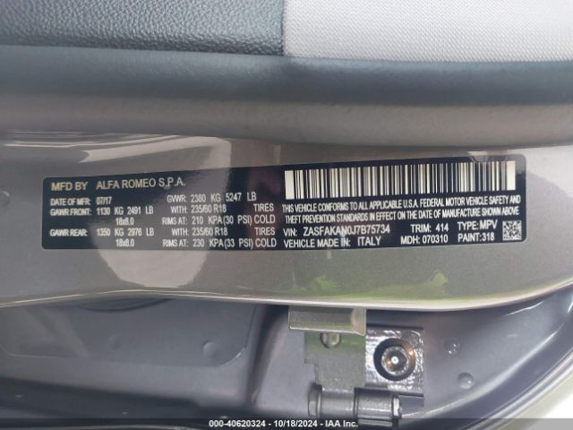 ZASFAKAN0J7B75734 Alfa Romeo Stelvio Awd