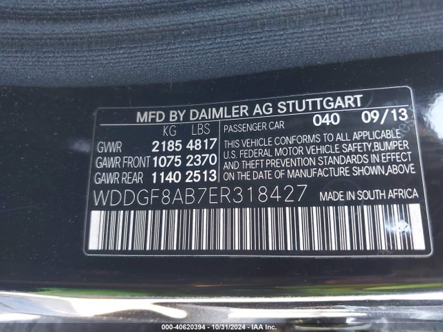 WDDGF8AB7ER318427 Mercedes-Benz C 300 Luxury 4matic/sport 4matic