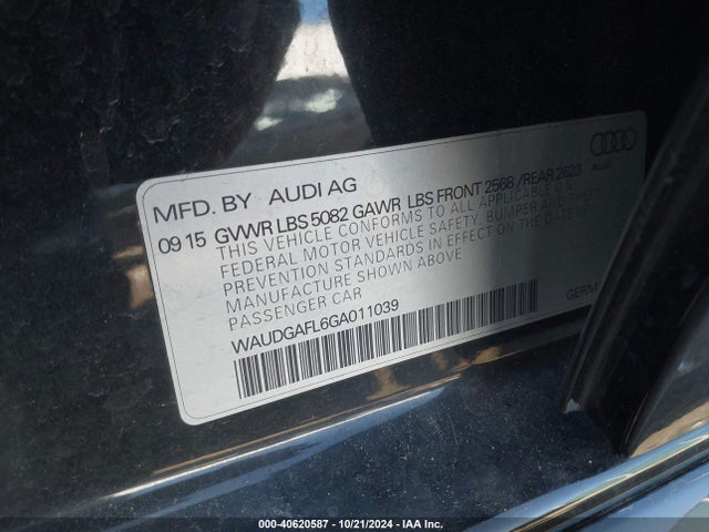 Audi S4 3.0t Premium Plus 2016 WAUDGAFL6GA011039 Image 9