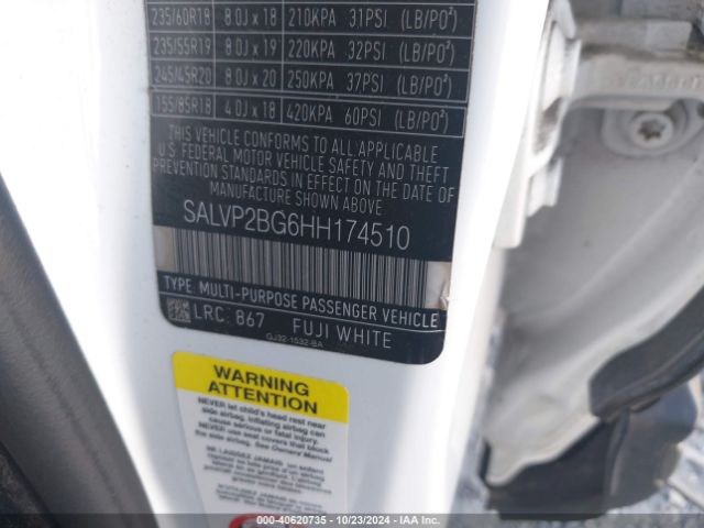 SALVP2BG6HH174510 Land Rover Range Rover Evoque Se/se Premium