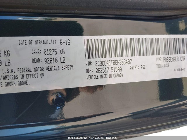 Chrysler 300C 2016 2C3CCAET8GH306497 Image 9