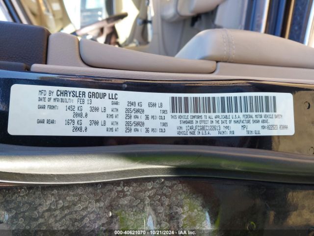 1C4RJFCG8EC122613 Jeep Grand Cherokee Overland