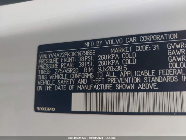 YV4A22PK3K1479669 Volvo Xc90 T6 Momentum
