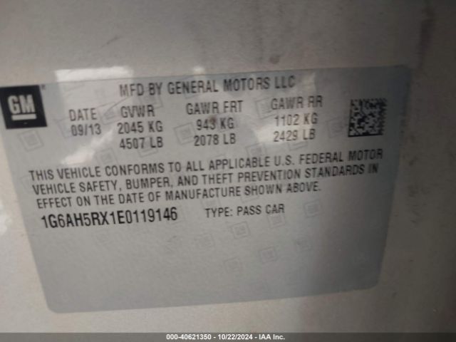 1G6AH5RX1E0119146 Cadillac ATS LUXURY