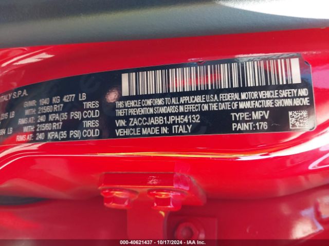ZACCJABB1JPH54132 Jeep Renegade Latitude Fwd