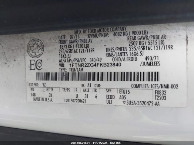 1FTNR2ZG4FKB23840 Ford Transit-250