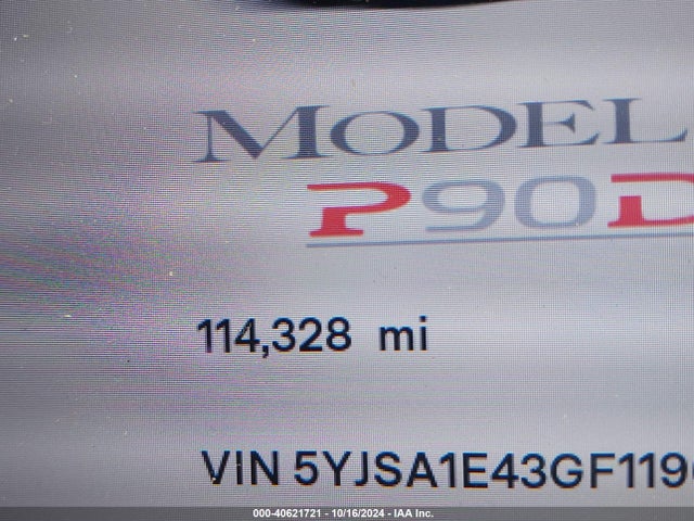Tesla Model S 90d/p100d/p85d/p90d 2016 5YJSA1E43GF119650 Image 14