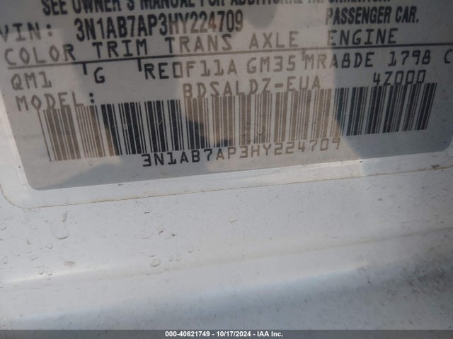 Nissan SENTRA SV 2017 3N1AB7AP3HY224709 Image 9