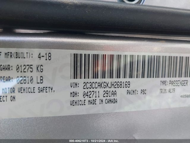 2C3CCAKGXJH268169 Chrysler 300 Limited Awd
