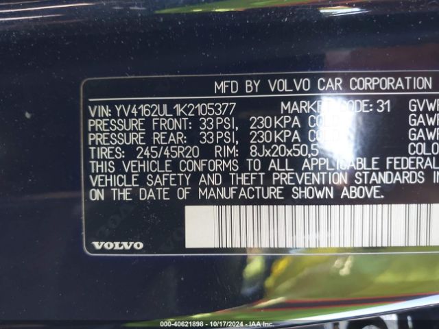 YV4162UL1K2105377 Volvo Xc40 T5 Inscription