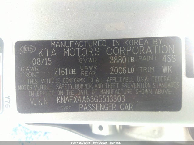 KIA FORTE LX 2016 KNAFX4A63G5513303 Image 9