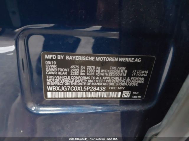 WBXJG7C0XL5P28438 BMW X1 Sdrive28i