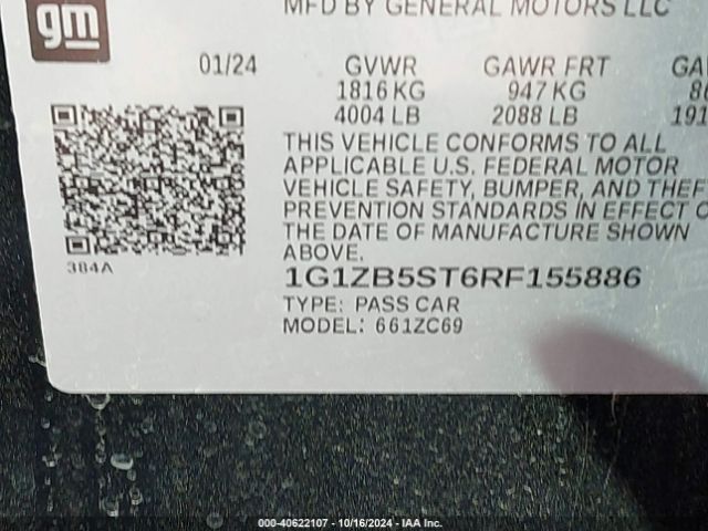 1G1ZB5ST6RF155886 Chevrolet Malibu Fwd Ls