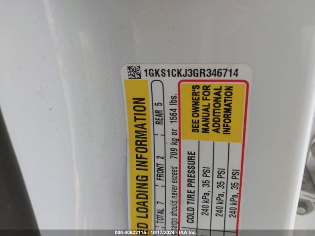 1GKS1CKJ3GR346714 GMC YUKON DENALI