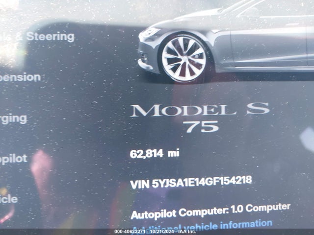 2016 TESLA MODEL S 5YJSA1E14GF154218 Photo 6