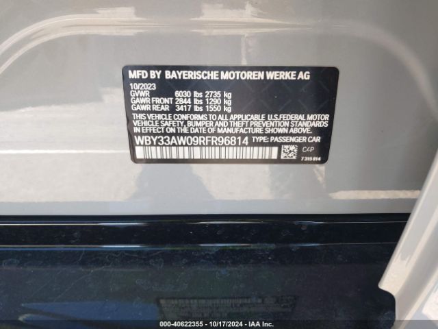 WBY33AW09RFR96814 BMW I4 M50