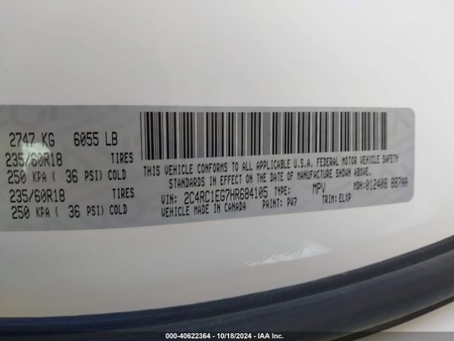 2C4RC1EG7HR684105 Chrysler Pacifica Touring-l Plus