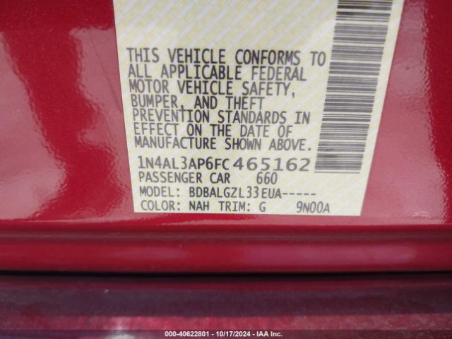 1N4AL3AP6FC465162 Nissan Altima